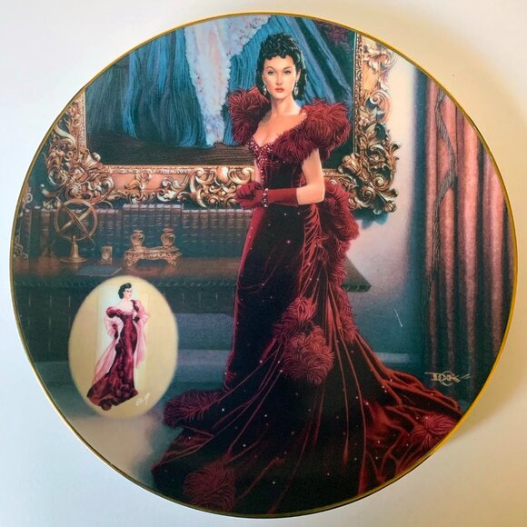 Bradford Exchange "The Red Dress" Gone With The Wind 1993 Collectors Plate - Picture 1 of 7